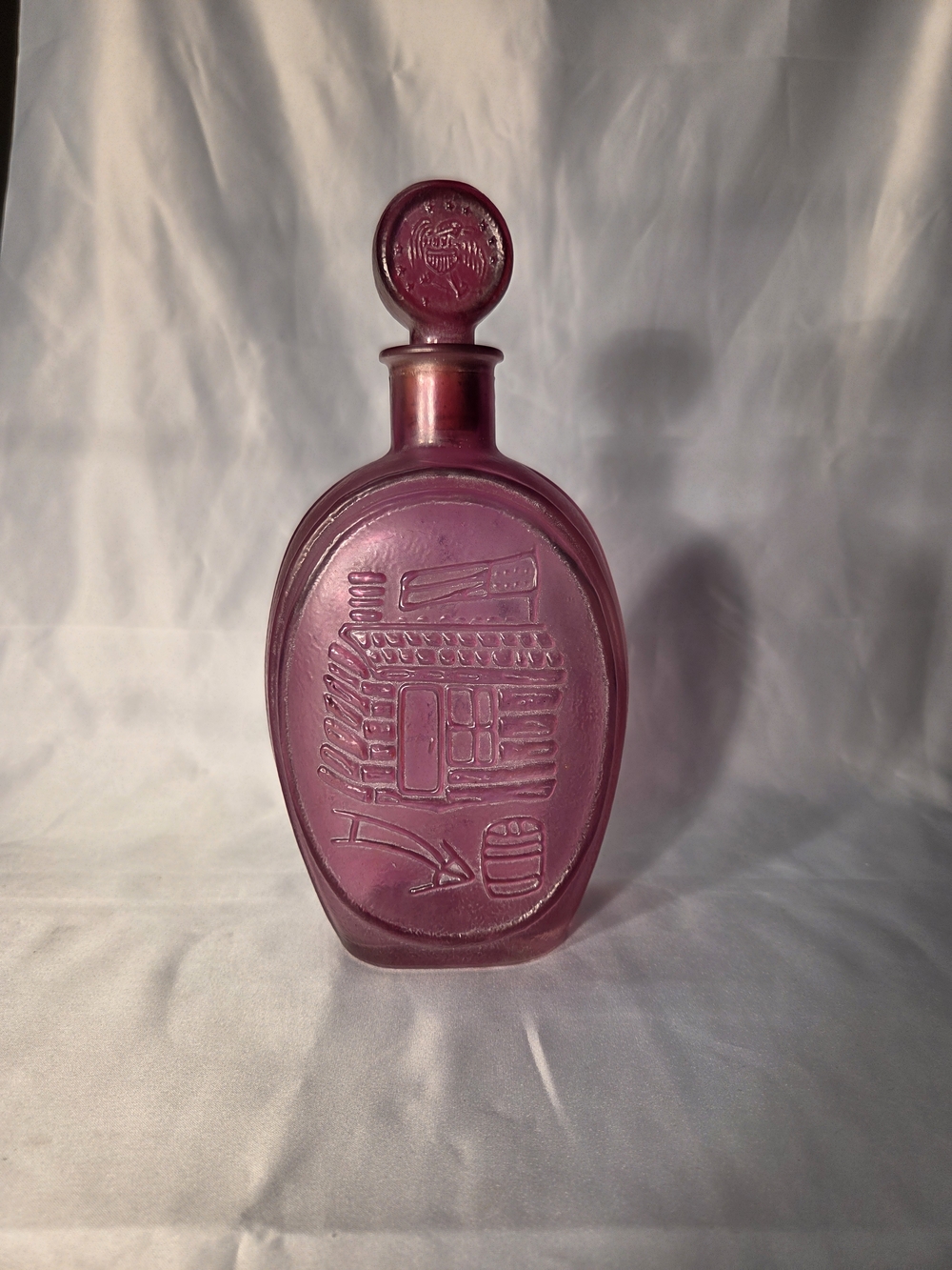 Vintage Pink Bourbon Whiskey Bottle